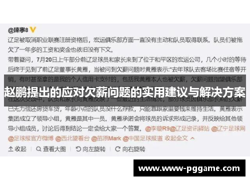 赵鹏提出的应对欠薪问题的实用建议与解决方案