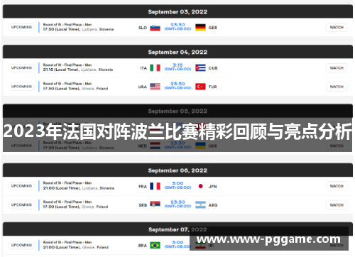 2023年法国对阵波兰比赛精彩回顾与亮点分析